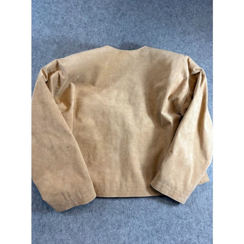 VTG Alfreda Mozzelice Crop Suede Jacket Women Large Old Money Minimalist 80s 90s - Picture 2 of 8